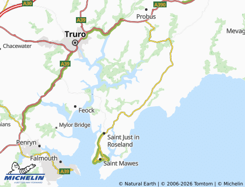 MICHELIN Philleigh map - ViaMichelin