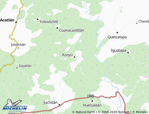 MICHELIN Azoyú map - ViaMichelin