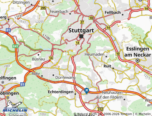 Mapa MICHELIN Degerloch - ViaMichelin