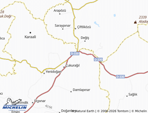 MICHELIN Yunuslar map - ViaMichelin