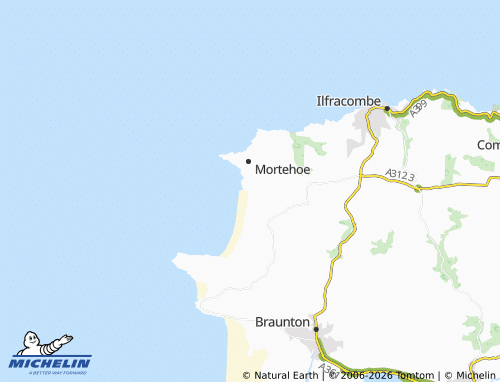 MICHELIN Woolacombe map - ViaMichelin