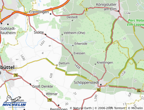 MICHELIN Evessen map - ViaMichelin
