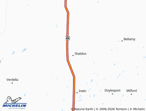 Mapa MICHELIN Sheldon - ViaMichelin