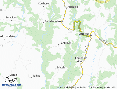 MICHELIN Santulhão map - ViaMichelin