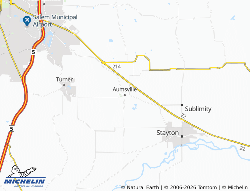 Mapa MICHELIN Aumsville - ViaMichelin