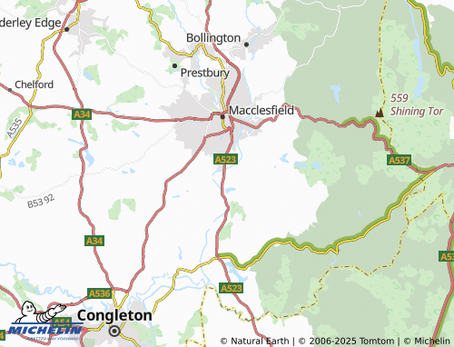 MICHELIN Lyme Green map - ViaMichelin