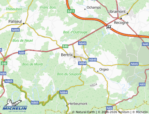Kaart MICHELIN Bertrix - ViaMichelin