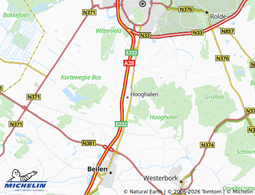 Carte MICHELIN Hooghalen - ViaMichelin