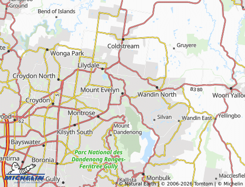 Mappa MICHELIN Mount Evelyn - ViaMichelin