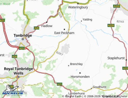 Carte MICHELIN Paddock Wood - ViaMichelin