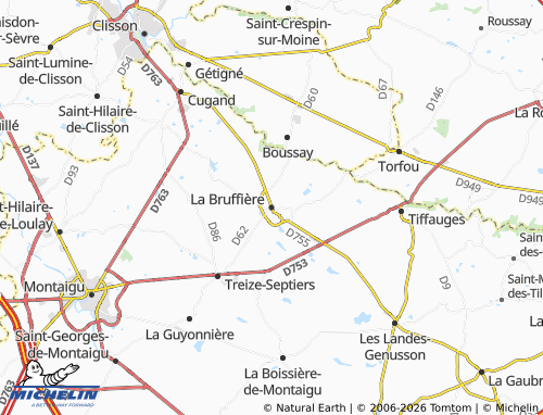 MICHELIN La Bruffière map - ViaMichelin