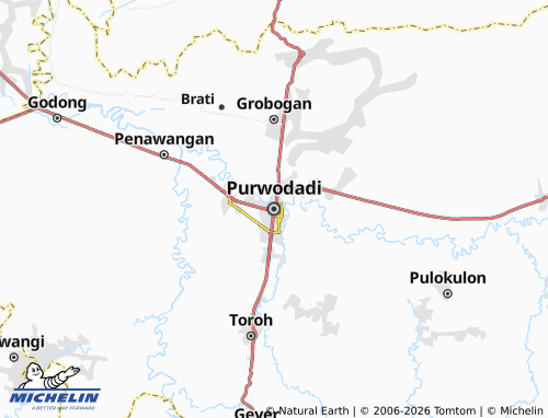 MICHELIN-Landkarte Purwodadi - ViaMichelin