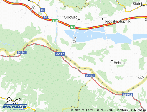Mapa MICHELIN Slavonski Kobaš - ViaMichelin