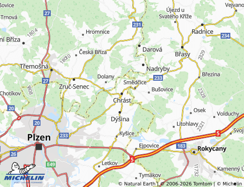 Mappa MICHELIN Chrást - ViaMichelin