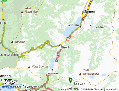 Mapa MICHELIN Giswil - ViaMichelin