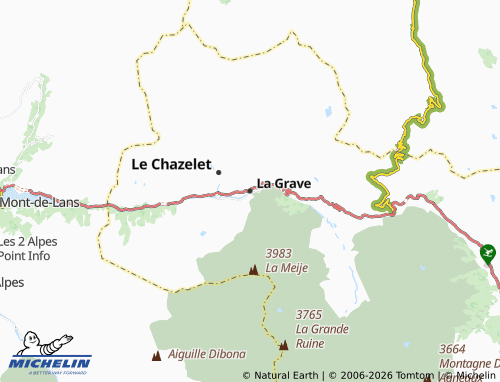 Kaart MICHELIN La Grave - ViaMichelin
