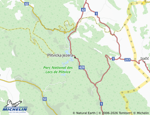 MICHELIN-Landkarte Plitvicka Jezera - ViaMichelin