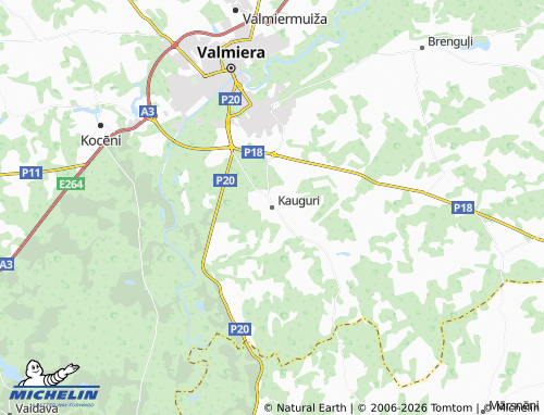 Mapa MICHELIN Kauguri - ViaMichelin