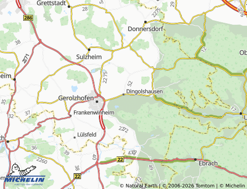 MICHELIN Dingolshausen map - ViaMichelin