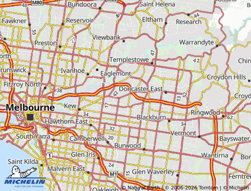 Mappa MICHELIN Balwyn North - ViaMichelin