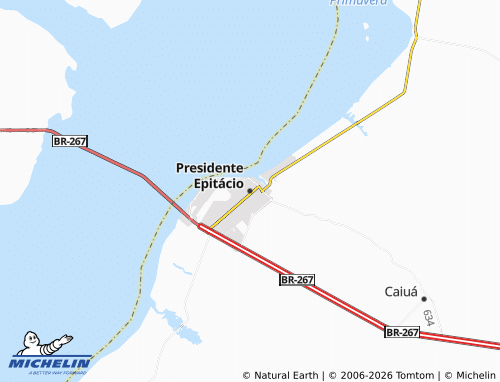 MICHELIN Presidente Epitácio map - ViaMichelin