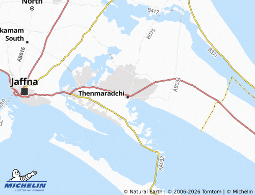 Mapa MICHELIN Chavakachcheri - ViaMichelin