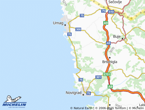 MICHELIN Lovrečica map - ViaMichelin