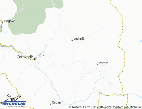 Mapa MICHELIN Vlushë - ViaMichelin