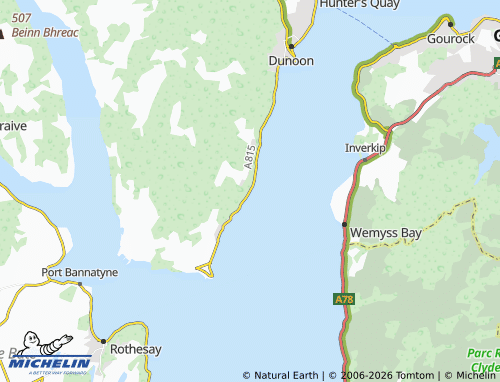MICHELIN Innellan map - ViaMichelin