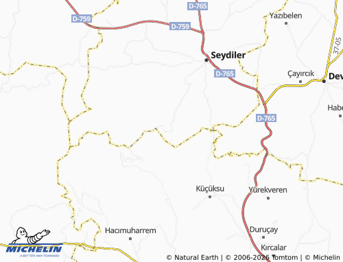 MICHELIN Ericek map - ViaMichelin
