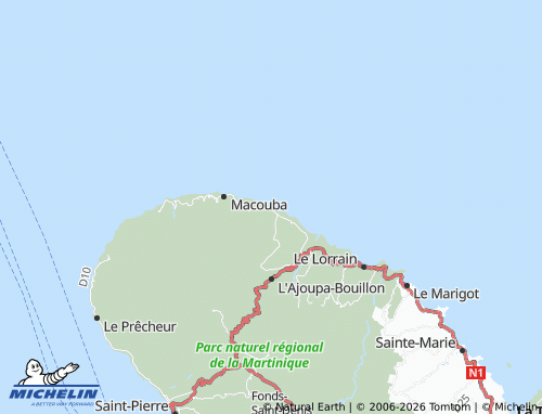 MICHELIN Basse-Pointe map - ViaMichelin