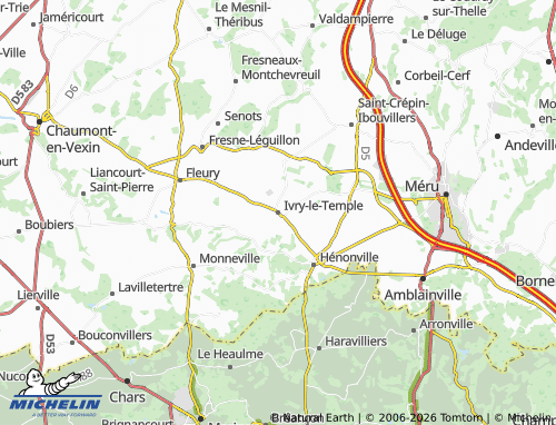 MICHELIN Ivry-le-Temple map - ViaMichelin