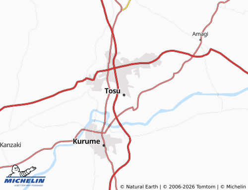 Mappa MICHELIN Tosu - ViaMichelin