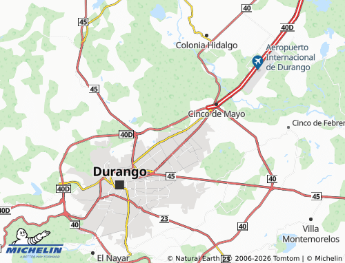 Mapa MICHELIN Ciudad Industrial Durango - ViaMichelin