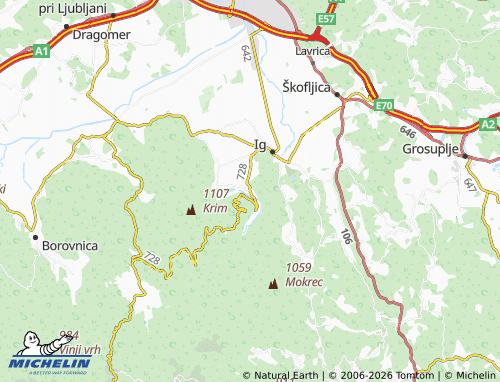 Mapa MICHELIN Iška vas - ViaMichelin