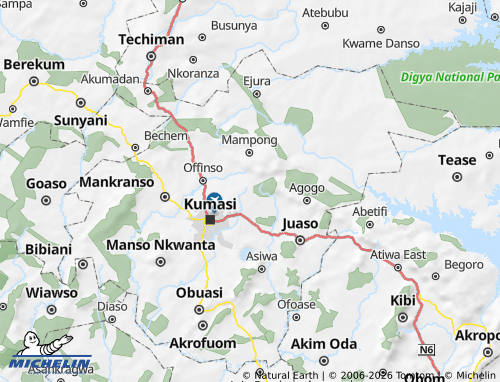 Mappa MICHELIN Sekyere East - ViaMichelin