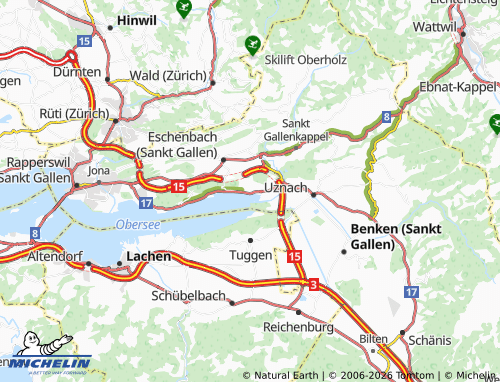 Carte MICHELIN Schmerikon - ViaMichelin