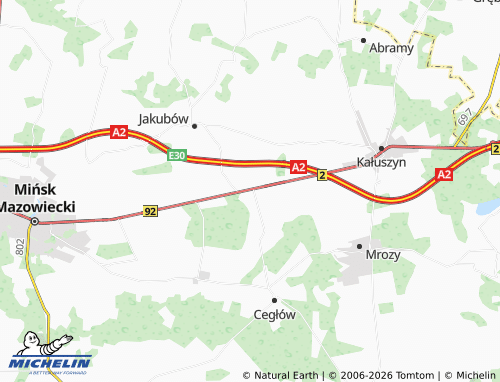 MICHELIN Jędrzejów Nowy map - ViaMichelin
