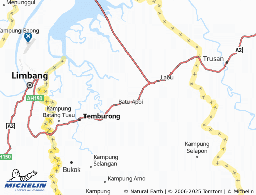 MICHELIN-Landkarte Kampung Lakiun - ViaMichelin