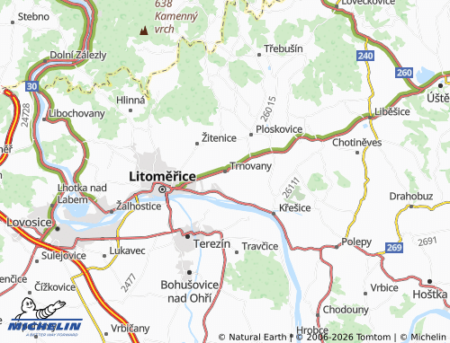 Mappa MICHELIN Trnovany - ViaMichelin