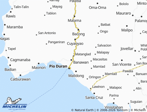 MICHELIN Matanglad map - ViaMichelin