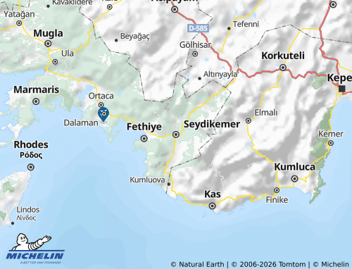 MICHELIN Seydikemer map - ViaMichelin