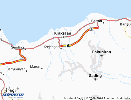 MICHELIN Sumberkatimoho map - ViaMichelin