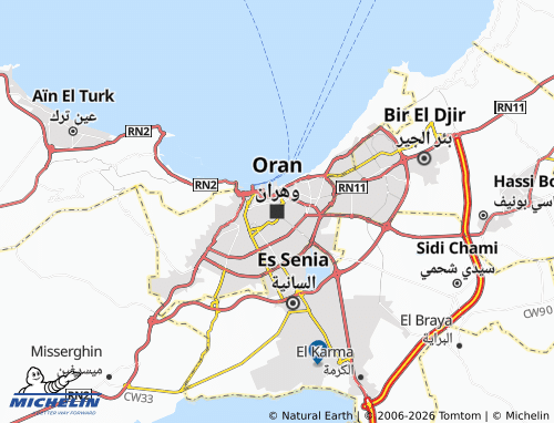 Kaart MICHELIN Oran - ViaMichelin