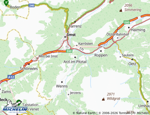 MICHELIN Arzl im Pitztal map - ViaMichelin