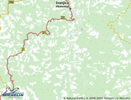 Mapa MICHELIN Kosovica - ViaMichelin