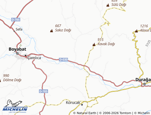 MICHELIN Çarşak map - ViaMichelin