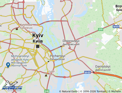 MICHELIN Dniprovskyi map - ViaMichelin
