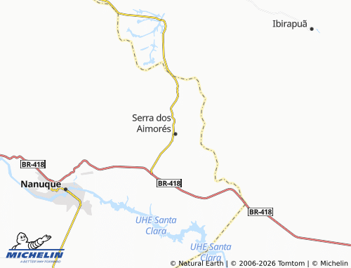 Mapa MICHELIN Serra dos Aimorés - ViaMichelin