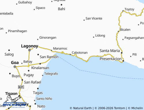 MICHELIN Panicuan map - ViaMichelin